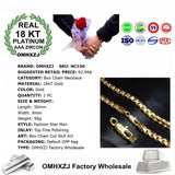 OMHXZJ 8MM Box Chain 18KT Necklace