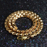 OMHXZJ 8MM Box Chain 18KT Necklace