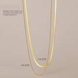 925 Silver Double Snake Bone Beads Clavicle Necklace for Women