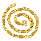 OMHXFC NL229 24KT Chain Necklace Great Wall Beads