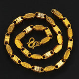 OMHXFC NL229 24KT Chain Necklace Great Wall Beads