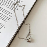 925 Silver Love Heart Pendant Necklace Wedding Punk Jewelry Gift
