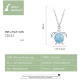 Wostu Turtle Choker 925 Silver Neckalce Girl Collier Jewelry Gift