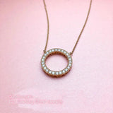 925 Sterling Silver Hearts Necklace with Clear CZ for Women