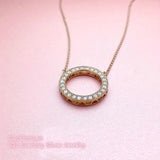 925 Sterling Silver Hearts Necklace with Clear CZ for Women