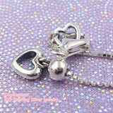 925 Silver Multi-Color Arches Stud Necklace Women Jewelry