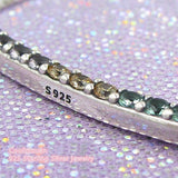 925 Silver Multi-Color Arches Stud Necklace Women Jewelry
