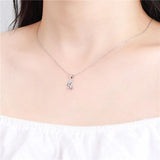 925 Silver Bear Pendant Necklace for Women