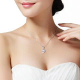 Freshwater Pearl Pendant Necklace, 925 Sterling Silver, Gift Box