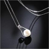 Freshwater Pearl Pendant Necklace, 925 Sterling Silver, Gift Box