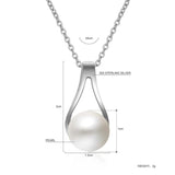 Freshwater Pearl Pendant Necklace, 925 Sterling Silver, Gift Box