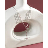 S925 Sterling Silver Necklace Personality OT Buckle Chain