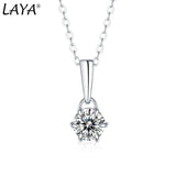 LAYA 0.5ct Moissanite Pendant Necklace 925 Silver