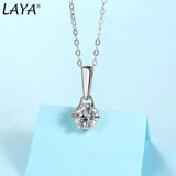 LAYA 0.5ct Moissanite Pendant Necklace 925 Silver