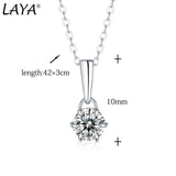 LAYA 0.5ct Moissanite Pendant Necklace 925 Silver