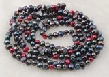 Freshwater Pearl Necklace Red Baroque 8-9mm Beads