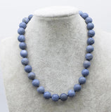 12mm Coral Smooth Round Necklace 18 Inch Beads Nature
