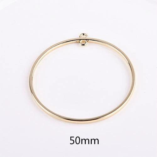 Korea Geometric Alloy Double Hanging Round DIY Earrings Material