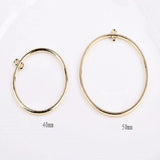 Korea Geometric Alloy Double Hanging Round DIY Earrings Material