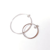 Korea Geometric Alloy Double Hanging Round DIY Earrings Material