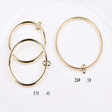Korea Geometric Alloy Double Hanging Round DIY Earrings Material