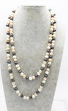 Freshwater Pearl Necklace 45 inch White/Pink 7-9mm