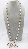 Freshwater Pearl Necklace 45 inch White/Pink 7-9mm
