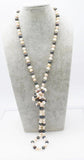 Freshwater Pearl Necklace 45 inch White/Pink 7-9mm