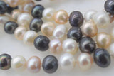 Freshwater Pearl Necklace 45 inch White/Pink 7-9mm