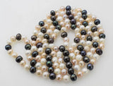 Freshwater Pearl Necklace 45 inch White/Pink 7-9mm