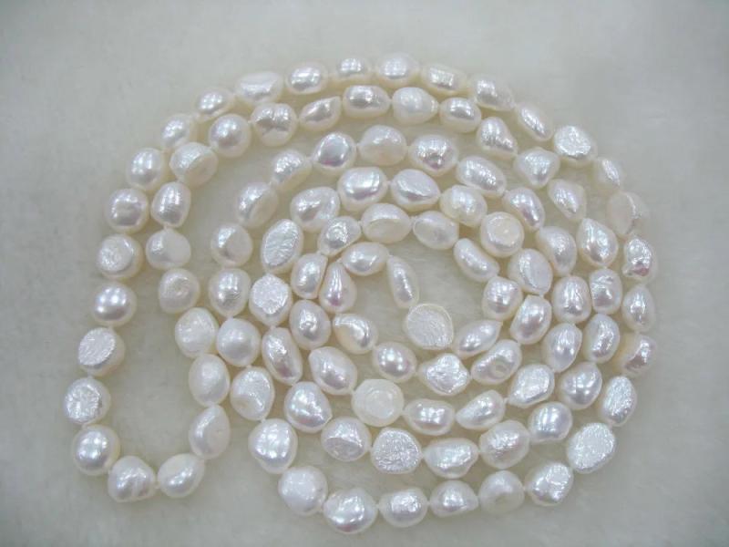 Baroque Freshwater Pearl Necklace 8-10mm Blue/Pink/White