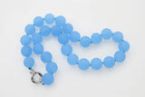 Agate Blurry Round 12/14mm Necklace 17 Inch