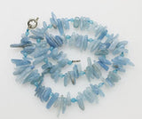 Aquamarine Baroque Branch 10-16mm Necklace 19 Inch Gemstone Beads
