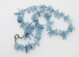 Aquamarine Baroque Branch 10-16mm Necklace 19 Inch Gemstone Beads