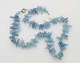 Aquamarine Baroque Branch 10-16mm Necklace 19 Inch Gemstone Beads