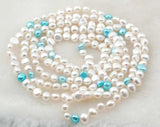 50-inch Green Baroque Freshwater Pearl Nature Beads