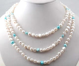 50-inch Green Baroque Freshwater Pearl Nature Beads