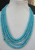 Turquoise Green 6mm Bead Necklace 60-Inch Nature