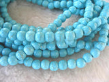 Turquoise Green 6mm Bead Necklace 60-Inch Nature