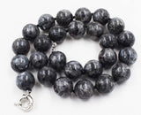 Labradorite Round Bead 14mm 16mm Necklace 18 Inch Nature Woman