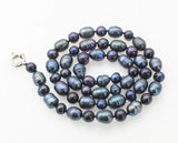 Freshwater Pearl Egg Round 9-13mm Necklace 20 Inch Beads Nature Woman