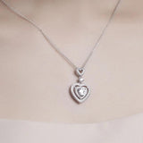 CZ Sona Necklace 5A Zircon Real 925 Sterling Silver Wedding Pendant