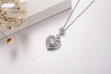 CZ Sona Necklace 5A Zircon Real 925 Sterling Silver Wedding Pendant