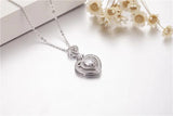 CZ Sona Necklace 5A Zircon Real 925 Sterling Silver Wedding Pendant