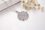 Flower Necklace Pendant 925 Silver High SONA Diamond Women Birthday Gift
