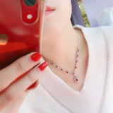 Sterling Silver Oval Ruby Gemstone Necklace Fine Jewelry
