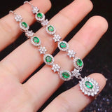 925 Silver Natural Gemstone Necklace for Women Wedding