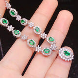 925 Silver Natural Gemstone Necklace for Women Wedding