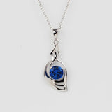 925 Silver Pendant Necklace with CZ 18-inch Chain