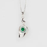 925 Silver Pendant Necklace with CZ 18-inch Chain